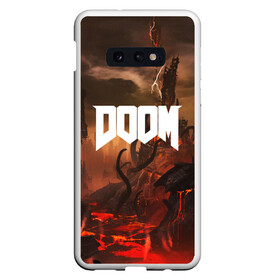 Чехол для Samsung S10E с принтом DOOM , Силикон | Область печати: задняя сторона чехла, без боковых панелей | demon | devil | doom | doom vfr | evil | game | mars | red | демон | дум | игры | космос | красная планета | марс | пришельцы