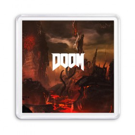 Магнит 55*55 с принтом DOOM , Пластик | Размер: 65*65 мм; Размер печати: 55*55 мм | demon | devil | doom | doom vfr | evil | game | mars | red | демон | дум | игры | космос | красная планета | марс | пришельцы