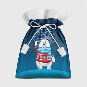 Подарочный 3D мешок с принтом Merry Christmas , 100% полиэстер | Размер: 29*39 см | Тематика изображения на принте: 