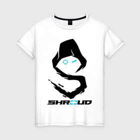 Женская футболка хлопок с принтом  Шрауд  Хлопок , 100% хлопок | прямой крой, круглый вырез горловины, длина до линии бедер, слегка спущенное плечо | michael «shroud» grzesiek | pubg | twitch | блогер | стример | шрауд