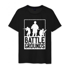 Мужская футболка хлопок с принтом Battlefield , 100% хлопок | прямой крой, круглый вырез горловины, длина до линии бедер, слегка спущенное плечо. | 