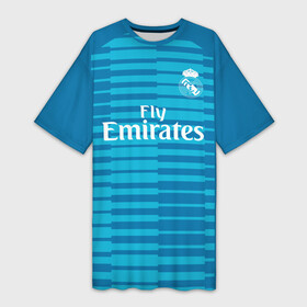 Платье-футболка 3D с принтом Куртуа GK home 18 19 ,  |  | campions | courtois | goalkeeper | league | madrid | real | spain | испания | куртуа | лига | мадрид | реал | тибо | чемпионов