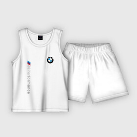 Детская пижама с шортами хлопок с принтом BMW M Performance ,  |  | auto | bmw | bmw performance | motorsport | sport | авто | автомобиль | автомобильные | бмв | бренд | марка | машины | моторспорт | спорт