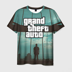 Мужская футболка 3D с принтом GTA View , 100% полиэфир | прямой крой, круглый вырез горловины, длина до линии бедер | grand theft auto | gta | gta san andreas | gta v | гта