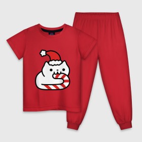 Детская пижама хлопок с принтом Kitty Candy , 100% хлопок |  брюки и футболка прямого кроя, без карманов, на брюках мягкая резинка на поясе и по низу штанин
 | 2019 | дед мороз | дом | елка | желание | животные | зима | кабан | милый | мороз | настроение | новый год | пеппа | подарок | позитив | поросенок | праздник | радость | рождество | санта клаус | свинка