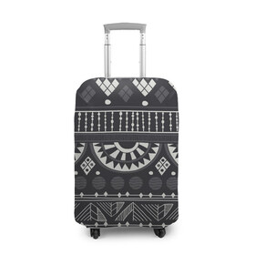 Чехол для чемодана 3D с принтом Узоры , 86% полиэфир, 14% спандекс | двустороннее нанесение принта, прорези для ручек и колес | africa | african pattern | background | pattern | texture | африка | африканский узор | текстура | узор | фигуры | фон