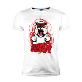 Мужская футболка премиум с принтом Eskimo Callboy - Polar Bear , 92% хлопок, 8% лайкра | приталенный силуэт, круглый вырез ворота, длина до линии бедра, короткий рукав | eskimo callboy | merch | metal | polar bear | rock | мерч | металл | полярный медведь | пхк | рок | эскимо коллбой
