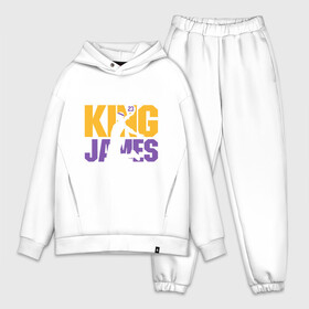 Мужской костюм хлопок OVERSIZE с принтом King James ,  |  | cavaliers | cleveland | coach | james | king | lakers | lebron | los angeles | nba | player | slam dunk | sport | team | баскетбол | борода | джеймс | игрок | кавальерс | калиф | кливленд | король | леброн | лейкерс | лос анджелес | нба | слэм д