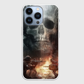 Чехол для iPhone 13 Pro с принтом Battlefield Череп ,  |  | battlefield | ак 47 | батла | баттл | война | огонь | омон | оружие | перестрелка | стрелялка | череп