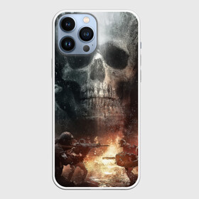 Чехол для iPhone 13 Pro Max с принтом Battlefield Череп ,  |  | Тематика изображения на принте: battlefield | ак 47 | батла | баттл | война | огонь | омон | оружие | перестрелка | стрелялка | череп