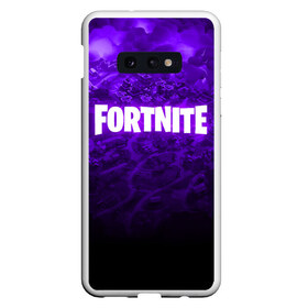 Чехол для Samsung S10E с принтом FORTNITE , Силикон | Область печати: задняя сторона чехла, без боковых панелей | 2019 | armor | armour | cybersport | esport | fortnite | game | llama | logo | броня | игра | киберспорт | лама | симулятор строительства | строительство | фиолетовый | фирменные цвета | фортнайт