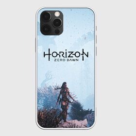 Чехол для iPhone 12 Pro Max с принтом Horizon Zero Dawn , Силикон |  | aloy | game | horizon zero dawn | hunter | machine | mecha | robot | snow | spear | the frozen wilds | weapon | игры | постапокалипсис | роботы | фентези | элой