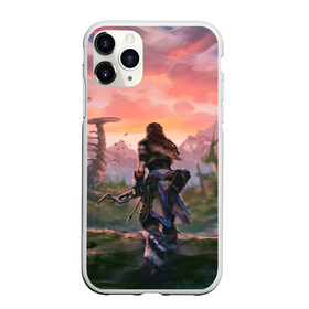 Чехол для iPhone 11 Pro матовый с принтом Aloy HZD , Силикон |  | aloy | game | horizon zero dawn | hunter | machine | mecha | robot | snow | spear | the frozen wilds | weapon | игры | постапокалипсис | роботы | фентези | элой