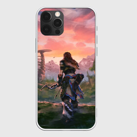 Чехол для iPhone 12 Pro Max с принтом Aloy HZD , Силикон |  | aloy | game | horizon zero dawn | hunter | machine | mecha | robot | snow | spear | the frozen wilds | weapon | игры | постапокалипсис | роботы | фентези | элой