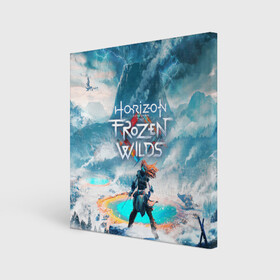 Холст квадратный с принтом HORIZON ZERO DAWN , 100% ПВХ |  | aloy | game | horizon zero dawn | hunter | machine | mecha | robot | snow | spear | the frozen wilds | weapon | игры | постапокалипсис | роботы | фентези | элой