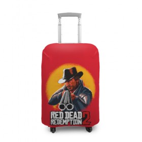 Чехол для чемодана 3D с принтом RED DEAD REDEMPTION 2 , 86% полиэфир, 14% спандекс | двустороннее нанесение принта, прорези для ручек и колес | Тематика изображения на принте: 