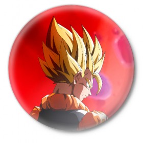 Значок с принтом Dragon Ball ,  металл | круглая форма, металлическая застежка в виде булавки | akira | ball | dragon | goku | kakarotto | manga | son | toriyama | акира | болл | гоку | драгон | драгонболл | дракона | жемчуг | манга | сон | торияма