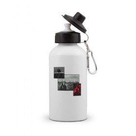 Бутылка спортивная с принтом ,,Horned god`` , металл | емкость — 500 мл, в комплекте две пластиковые крышки и карабин для крепления | Тематика изображения на принте: black