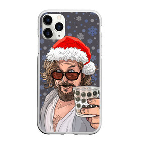 Чехол для iPhone 11 Pro матовый с принтом Лебовски Санта , Силикон |  | balls | big lebowski | bowling | film | happy christmas | movie | santa claus | skittles | большой лебовски | боулинг | дед мороз | кегли | кино | колпак | красная шапка | новый год | праздник | рождество | с новым годом | санта клаус