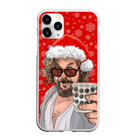 Чехол для iPhone 11 Pro матовый с принтом Лебовски Санта , Силикон |  | balls | big lebowski | bowling | film | happy christmas | movie | santa claus | skittles | большой лебовски | боулинг | дед мороз | кегли | кино | колпак | красная шапка | новый год | праздник | рождество | с новым годом | санта клаус