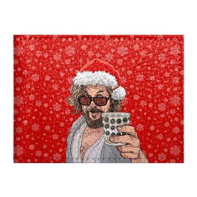 Обложка для студенческого билета с принтом Лебовски Санта , натуральная кожа | Размер: 11*8 см; Печать на всей внешней стороне | Тематика изображения на принте: balls | big lebowski | bowling | film | happy christmas | movie | santa claus | skittles | большой лебовски | боулинг | дед мороз | кегли | кино | колпак | красная шапка | новый год | праздник | рождество | с новым годом | санта клаус