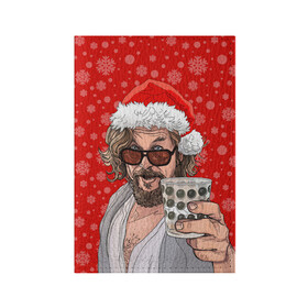 Обложка для паспорта матовая кожа с принтом Лебовски Санта , натуральная матовая кожа | размер 19,3 х 13,7 см; прозрачные пластиковые крепления | balls | big lebowski | bowling | film | happy christmas | movie | santa claus | skittles | большой лебовски | боулинг | дед мороз | кегли | кино | колпак | красная шапка | новый год | праздник | рождество | с новым годом | санта клаус
