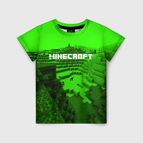 Детская футболка 3D с принтом Minecraft , 100% гипоаллергенный полиэфир | прямой крой, круглый вырез горловины, длина до линии бедер, чуть спущенное плечо, ткань немного тянется | blade | blocks | creeper | cubes | game | ken | minecraft | mobs | sword | игры | крипер | майн крафт | майнкрафт | моб