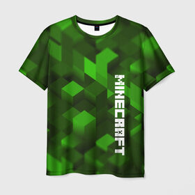 Мужская футболка 3D с принтом MINECRAFT 2019 , 100% полиэфир | прямой крой, круглый вырез горловины, длина до линии бедер | Тематика изображения на принте: blade | blocks | creeper | cubes | game | ken | minecraft | mobs | sword | игры | крипер | майн крафт | майнкрафт | моб