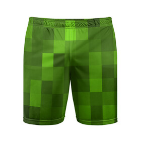 Мужские шорты спортивные с принтом Minecraft ,  |  | blade | blocks | creeper | cubes | game | ken | minecraft | mobs | sword | игры | крипер | майн крафт | майнкрафт | моб
