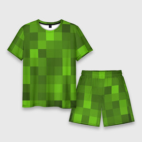 Мужской костюм с шортами 3D с принтом Minecraft ,  |  | blade | blocks | creeper | cubes | game | ken | minecraft | mobs | sword | игры | крипер | майн крафт | майнкрафт | моб