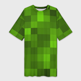 Платье-футболка 3D с принтом Minecraft ,  |  | blade | blocks | creeper | cubes | game | ken | minecraft | mobs | sword | игры | крипер | майн крафт | майнкрафт | моб
