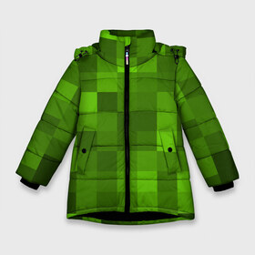 Зимняя куртка для девочек 3D с принтом Minecraft , ткань верха — 100% полиэстер; подклад — 100% полиэстер, утеплитель — 100% полиэстер. | длина ниже бедра, удлиненная спинка, воротник стойка и отстегивающийся капюшон. Есть боковые карманы с листочкой на кнопках, утяжки по низу изделия и внутренний карман на молнии. 

Предусмотрены светоотражающий принт на спинке, радужный светоотражающий элемент на пуллере молнии и на резинке для утяжки. | blade | blocks | creeper | cubes | game | ken | minecraft | mobs | sword | игры | крипер | майн крафт | майнкрафт | моб