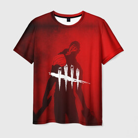 Мужская футболка 3D с принтом dead by daylight , 100% полиэфир | прямой крой, круглый вырез горловины, длина до линии бедер | 