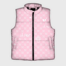 Мужской жилет утепленный 3D с принтом Lil Peep pink pattern ,  |  | benz truck | girls | gustav ahr | heart | hip hop | lil | lil peep | look at the sky tonight | love | peep | rap | rose | лил | лилпип | паттерн | пип | рэп | хип хоп | эмо | эмо реп
