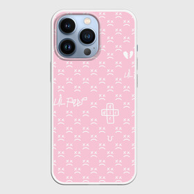 Чехол для iPhone 13 Pro с принтом Lil Peep pink pattern ,  |  | benz truck | girls | gustav ahr | heart | hip hop | lil | lil peep | look at the sky tonight | love | peep | rap | rose | лил | лилпип | паттерн | пип | рэп | хип хоп | эмо | эмо реп