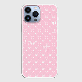 Чехол для iPhone 13 Pro Max с принтом Lil Peep pink pattern ,  |  | benz truck | girls | gustav ahr | heart | hip hop | lil | lil peep | look at the sky tonight | love | peep | rap | rose | лил | лилпип | паттерн | пип | рэп | хип хоп | эмо | эмо реп