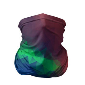 Бандана-труба 3D с принтом Градиент Треугольники , 100% полиэстер, ткань с особыми свойствами — Activecool | плотность 150‒180 г/м2; хорошо тянется, но сохраняет форму | абстракт | геометрический | градиент | зеленый | краски. разноцветный | красный | мозаика | синий | тренд | тренды | треугольники