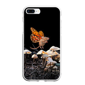 Чехол для iPhone 7Plus/8 Plus матовый с принтом Hover , Силикон | Область печати: задняя сторона чехла, без боковых панелей | chipmunk | lisa ericson | бабочка | грибы | мышка | мышь