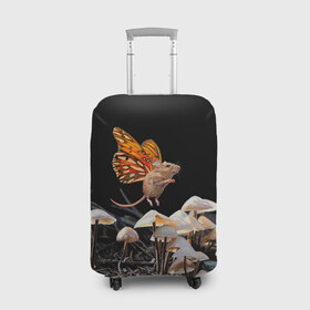 Чехол для чемодана 3D с принтом Hover , 86% полиэфир, 14% спандекс | двустороннее нанесение принта, прорези для ручек и колес | chipmunk | lisa ericson | бабочка | грибы | мышка | мышь