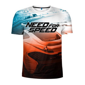 Мужская футболка 3D спортивная с принтом Need for Speed , 100% полиэстер с улучшенными характеристиками | приталенный силуэт, круглая горловина, широкие плечи, сужается к линии бедра | need for speed | nfs | авто | вип | гонки | жажда скорости | класс | машины | симулятор | чемпион