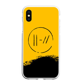 Чехол для iPhone XS Max матовый с принтом TWENTY ONE PILOTS TOP , Силикон | Область печати: задняя сторона чехла, без боковых панелей | 21 pilots | 21p | music | rock | top | trench | twenty one pilots | группа | музыка | рок