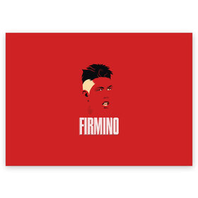 Поздравительная открытка с принтом Firmino , 100% бумага | плотность бумаги 280 г/м2, матовая, на обратной стороне линовка и место для марки
 | firmino | lfc | liverpool | liverpool fc | mane | shaqiri | ливерпуль | фирмино | фк | футбол | футбольный клуб англии | шакири