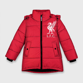 Зимняя куртка для девочек 3D с принтом FC Liverpool , ткань верха — 100% полиэстер; подклад — 100% полиэстер, утеплитель — 100% полиэстер. | длина ниже бедра, удлиненная спинка, воротник стойка и отстегивающийся капюшон. Есть боковые карманы с листочкой на кнопках, утяжки по низу изделия и внутренний карман на молнии. 

Предусмотрены светоотражающий принт на спинке, радужный светоотражающий элемент на пуллере молнии и на резинке для утяжки. | firmino | lfc | liverpool | liverpool fc | mane | shaqiri | ливерпуль | фирмино | фк | футбол | футбольный клуб англии | шакири