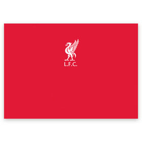 Поздравительная открытка с принтом FC Liverpool , 100% бумага | плотность бумаги 280 г/м2, матовая, на обратной стороне линовка и место для марки
 | firmino | lfc | liverpool | liverpool fc | mane | shaqiri | ливерпуль | фирмино | фк | футбол | футбольный клуб англии | шакири