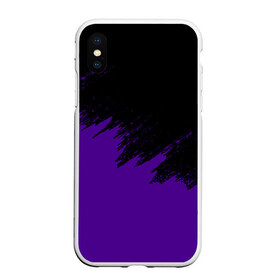 Чехол для iPhone XS Max матовый с принтом КРАСКА И НИЧЕГО ЛИШНЕГО! , Силикон | Область печати: задняя сторона чехла, без боковых панелей | color | dirty | purple | texture | yellow.paints | брызги | брызги красок | желтый | краски | текстура | фиолетовый