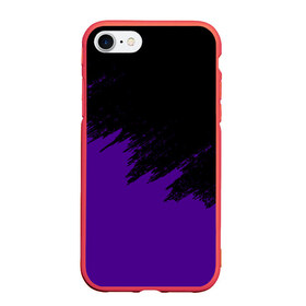 Чехол для iPhone 7/8 матовый с принтом КРАСКА И НИЧЕГО ЛИШНЕГО! , Силикон | Область печати: задняя сторона чехла, без боковых панелей | color | dirty | purple | texture | yellow.paints | брызги | брызги красок | желтый | краски | текстура | фиолетовый