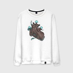 Мужской свитшот хлопок с принтом Wood heart , 100% хлопок |  | Тематика изображения на принте: heart | wood | абстракция | дерево | лес | растение | рисунок | сердце | футболка