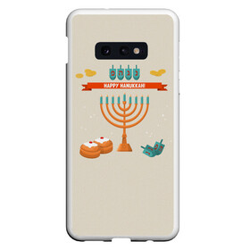 Чехол для Samsung S10E с принтом Hanukkah , Силикон | Область печати: задняя сторона чехла, без боковых панелей | hanukkah | израиль | подсвечник | праздник | свечи | счастливого | ханука