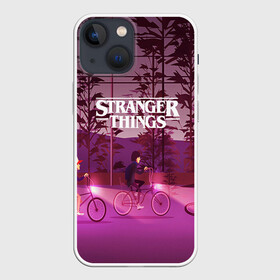 Чехол для iPhone 13 mini с принтом STRANGER THINGS ,  |  | finn wolfhard | gaten mataraz | millie bobby brown | natalia dyer | stranger things | winona ryder | вайнона райдер | милли бобби браун | оченнь странные дела | очень странные дела | странные события