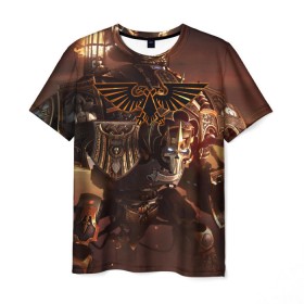 Мужская футболка 3D с принтом Warhammer , 100% полиэфир | прямой крой, круглый вырез горловины, длина до линии бедер | 40000 | 40k | fantasy | total | war | битва | вархаммер | войны | игра | молот | солдат | ультрамарины